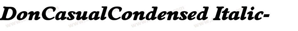 DonCasualCondensed Italic字体转换